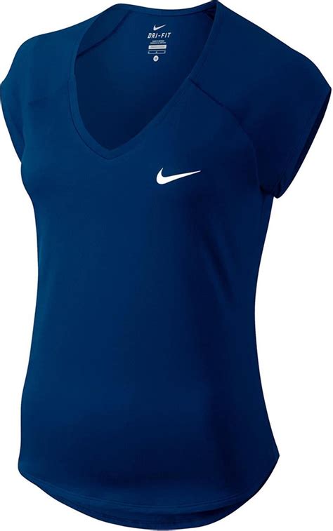 nike dames shirt blauw